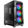 ANTEC DF600 FLUX Case, Gaming, Black, Mid Tower, 2 x USB 3.0, Tempered Glass Side Window Panel, Advanced Ventilation F-LUX Platform, Addressable RGB LED Fans, ATX, Micro ATX, Mini-ITX