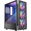 ANTEC NX260 Black Mid Tower Mesh Front PC Case, 3x 120mm ARGB Fans, USB 3.0, ATX/MicroATX/Mini-ITX
