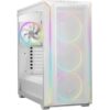 be quiet! Shadow Base 800 FX ARGB White Mid Tower Chassis, Addressable RGB LEDs, 4x 140mm Fans, mITX/mATX/ATX/EATX
