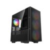 DeepCool CH560, Black, Mid Tower Gaming Case, Tempered Glass, 4x ARGB Fans, E-ATX/ATX/MicroATX