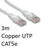 RJ45 (M) to RJ45 (M) CAT5e 3m White OEM Moulded Boot Copper UTP Network Cable