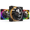be quiet! Light Wings PWM High Speed Addressable RGB Fan Pack, 120mm, 2500RPM, 4-Pin PWM Fan & 3-Pin ARGB Connectors, Black Frame, Black Blades, ARGB Lighting on Front & Rear, Addressable RGB Hub Included