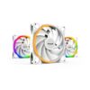 be quiet! LIGHT WINGS White 140mm PWM ARGB High Speed Case Fans x3, Rifle Bearing, 18 LEDs, Front & Rear Lighting, Up to 2500 RPM, ARGB Hub included