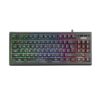 Marvo Scorpion K607 80% TKL Layout Gaming Keyboard, Multimedia, USB 2.0, Full Anti-ghosting, Ergonomic Compact Design, 3 Colour LED backlit with Adjustable Brightness, Black