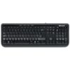 Microsoft 600 Wired Keyboard, USB Plug-and-Play, Full-Size, Spill-Resistant, Quiet-touch Keys, Compatible with Windows, Mac and Android, QWERTY UK English Layout, Black