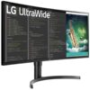 LG 35WN75CP-B.AEK 35 Inch UltraWide Curved Monitor, QHD, HDMI, Display Port, USB-C, 100Hz, 5ms, Freesync, Height Adjust, Tilt, Speakers, VESA, Black