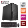 Intel i5-10400 6 Core 12 Threads 2.90GHz (4.30GHz Boost) CPU, 16GB Kingston DDR4 RAM, 500GB Kingston NVMe M.2, Antec VSK Chassis, Wi-Fi 6 + Bluetooth, FREE Keyboard & Mouse - Pre-Built PC